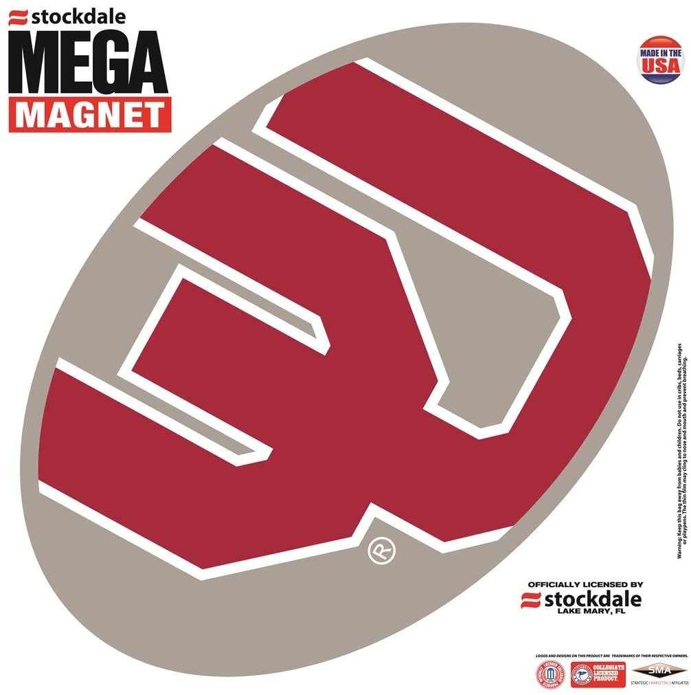 Oklahoma Sooners University of 12 Inch Magnet Mega Logo Design Oval
