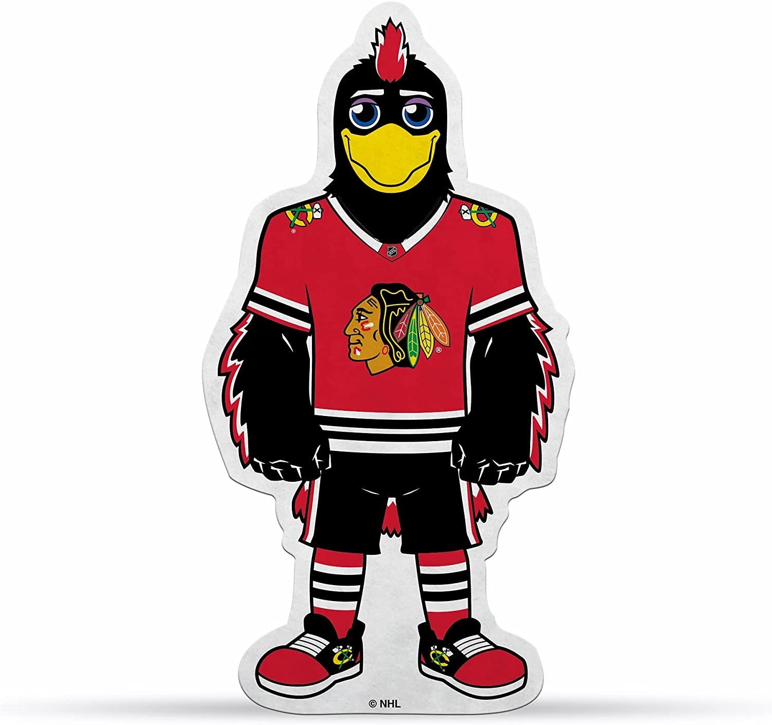 Chicago Blackhawks MASCOT Design Pennant Soft Felt 18 Inch