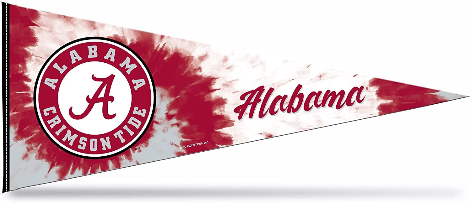 University of Alabama Crimson Tide Soft Felt Pennant, Tie Dye Design, 12x30 Inch, Easy To Hang