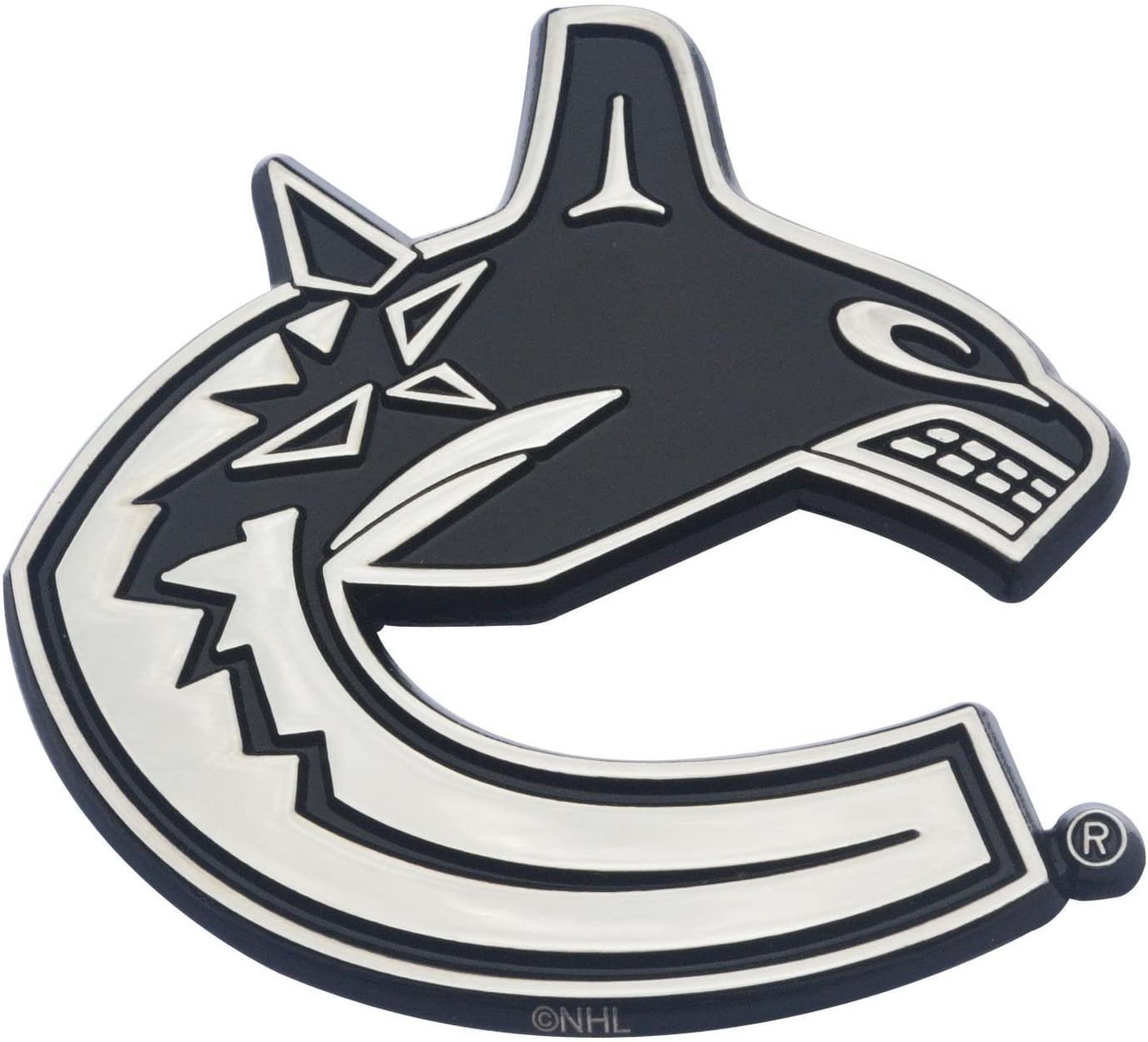 Vancouver Canucks Solid Metal Raised Auto Emblem Decal Adhesive Backing