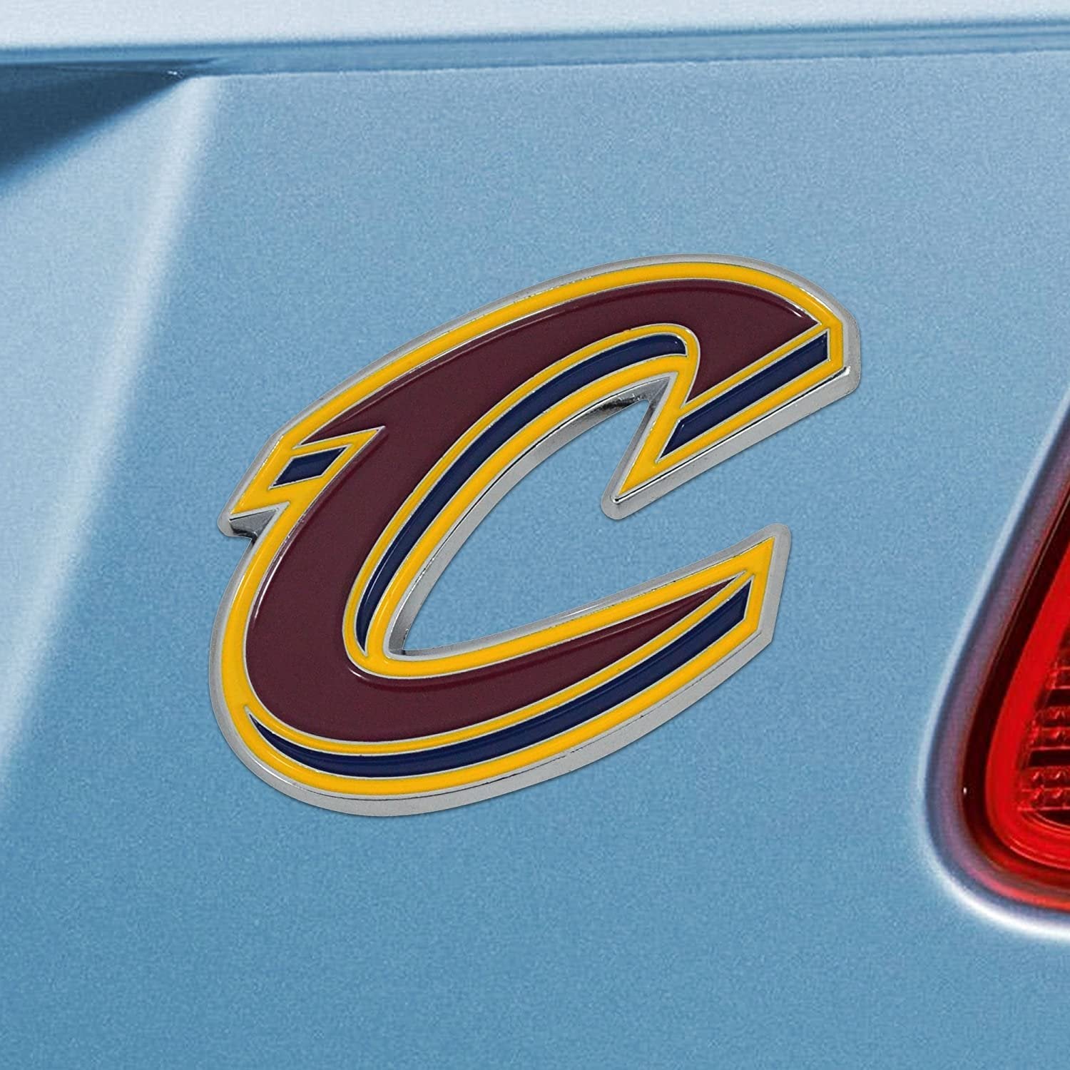 Cleveland Cavaliers Premium Solid Metal Raised Auto Emblem Shape Cut Adhesive Backing