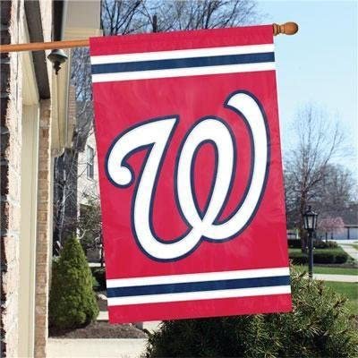 Washington Nationals Premium Double Sided Banner Flag Applique Embroidered 28x44 Inches