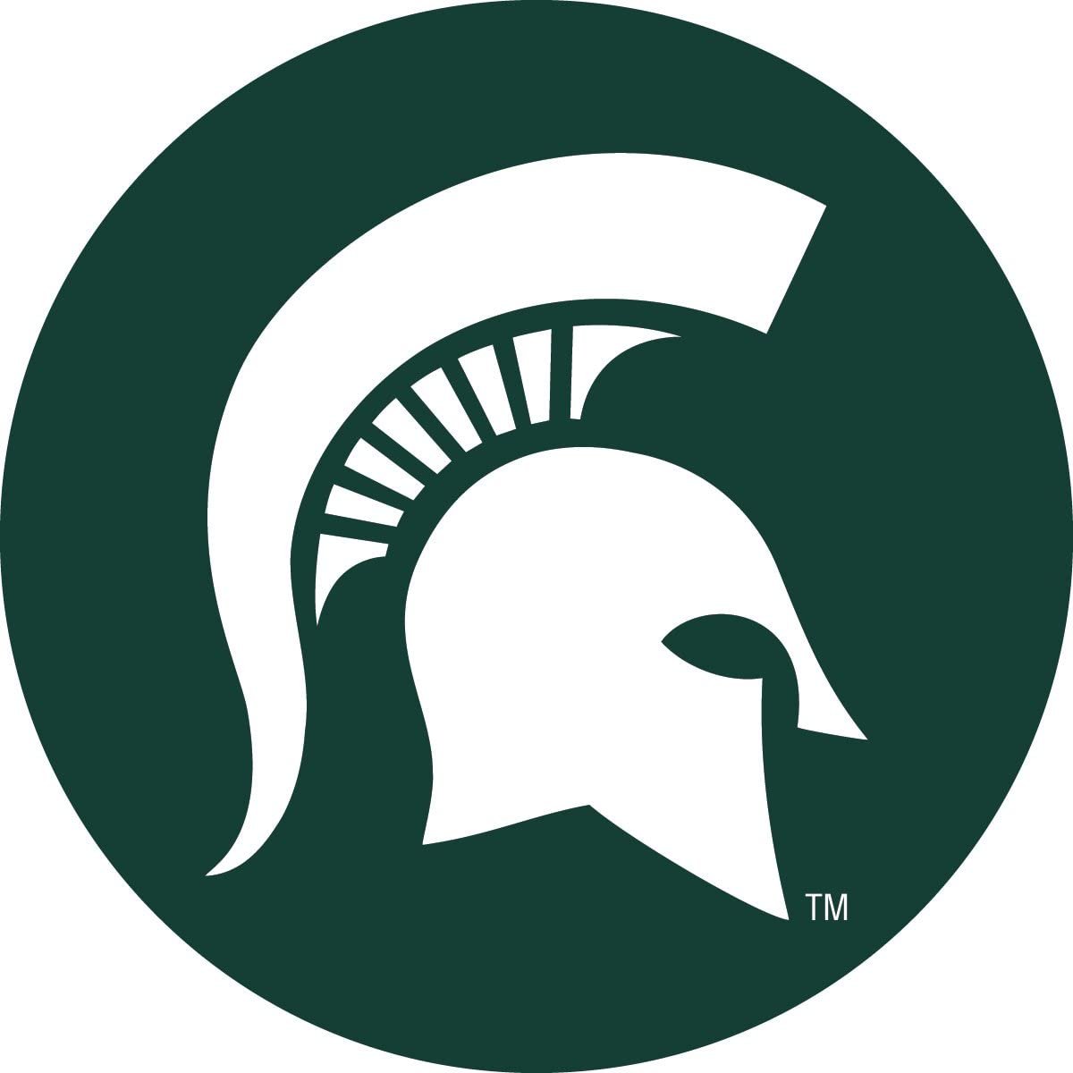 Michigan State Spartans DECAL RR 4" Round Vinyl Auto Home Window Glass University of