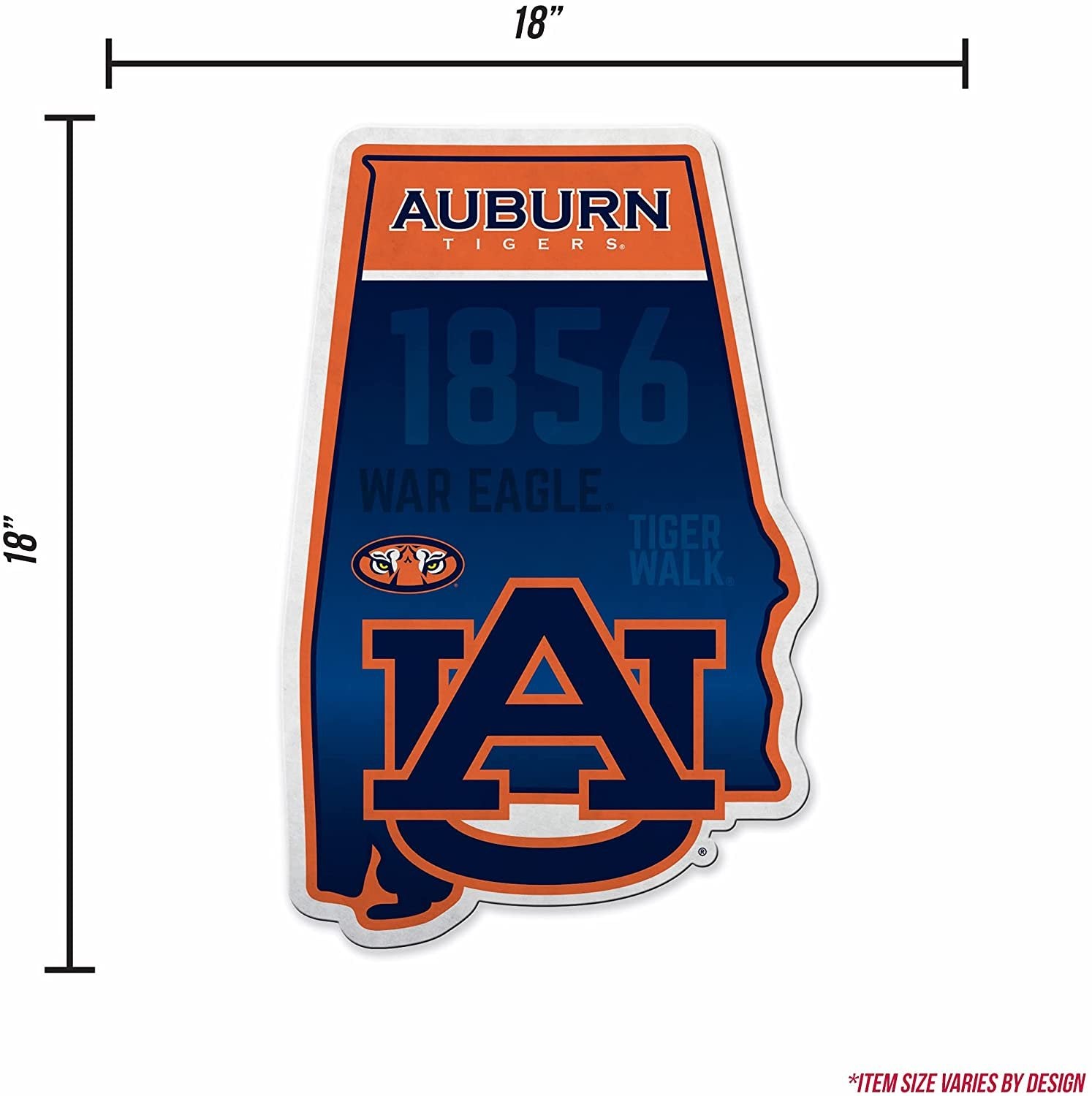 Auburn Tigers Pennant State Shape 18 Inch Soft Felt University of
