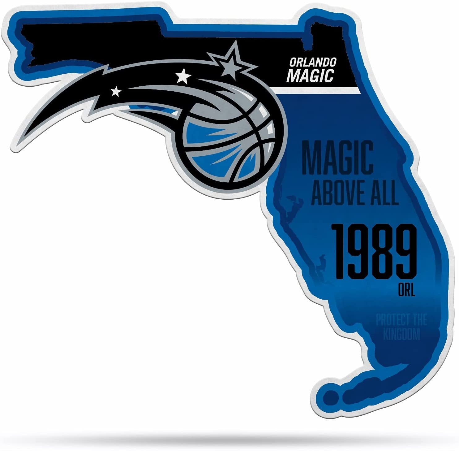 Orlando Magic Soft Felt Pennant, State Design, Shape Cut, 18 Inch, Easy To Hang