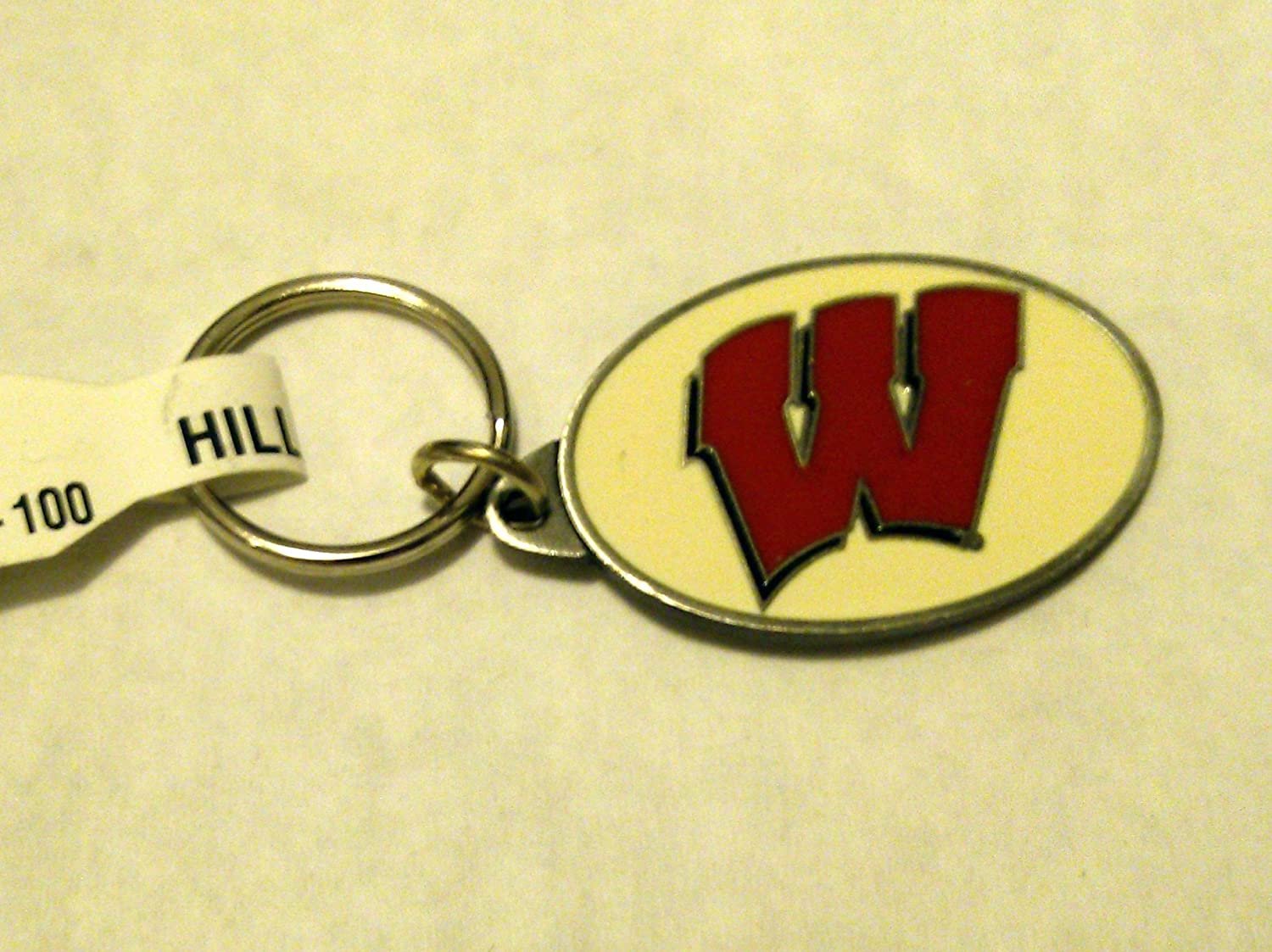 Wisconsin Badgers PREMIUM Pewter Medallion Keychain Key Chain University of