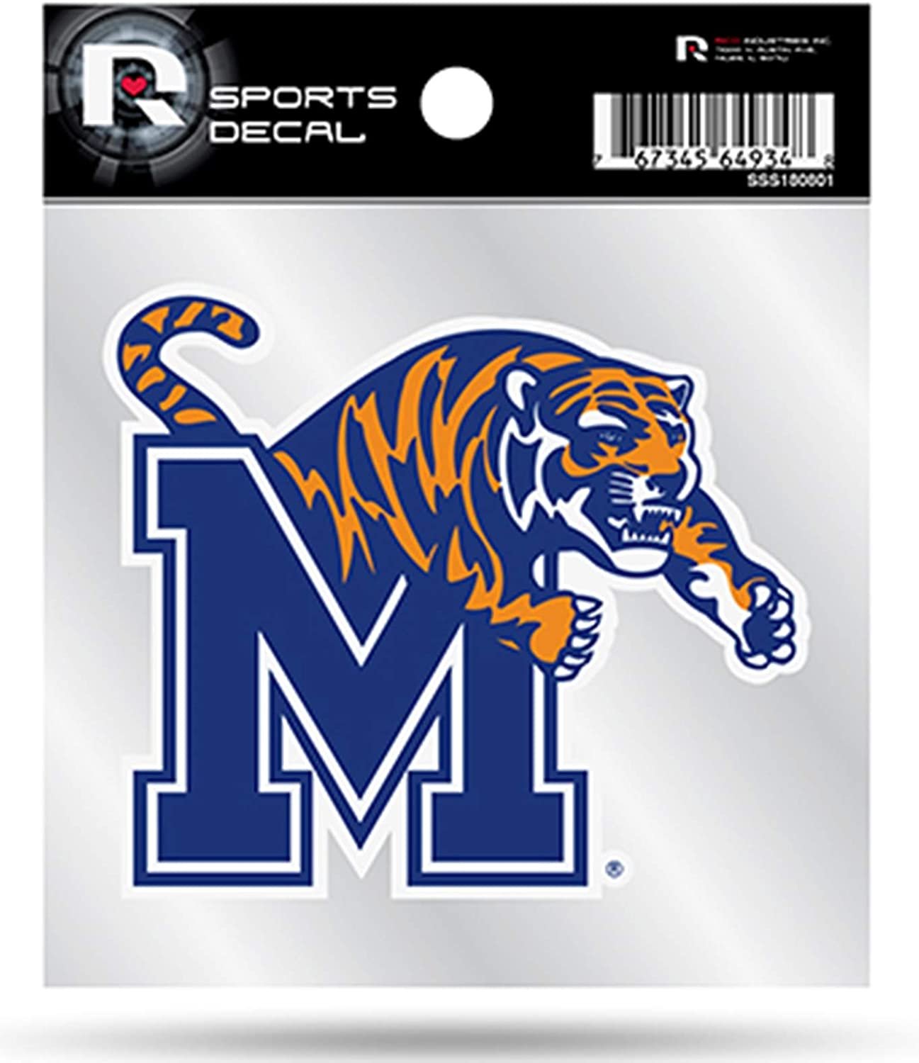 Memphis Tigers Premium 4x4 Decal with Clear Backing Flat Vinyl Auto Home Sticker University of