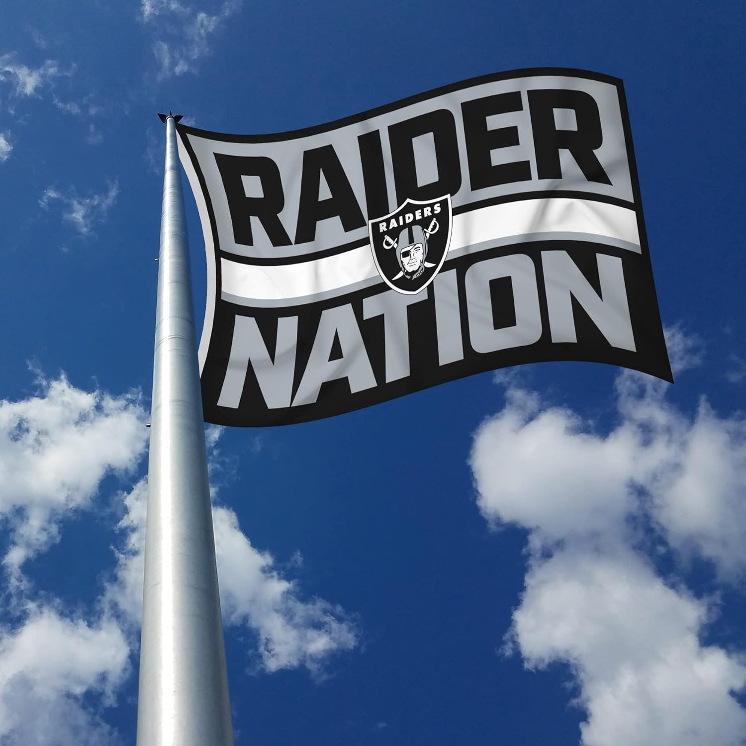 Las Vegas Raiders Premium 3x5 Foot Flag Banner, Bold Design, Metal Grommets, Outdoor Indoor Use, Single Sided