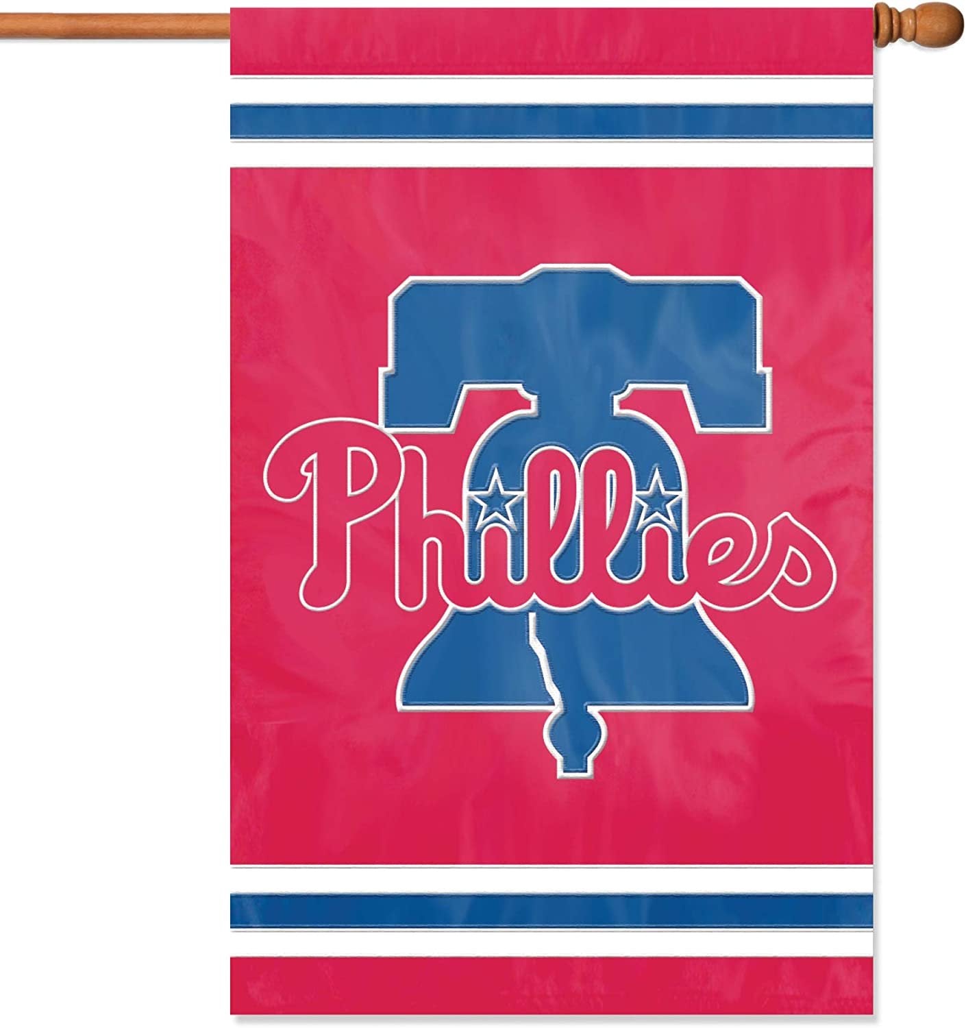 Philadelphia Phillies Banner Flag Premium Double Sided Embroidered Applique 28x44 Inch