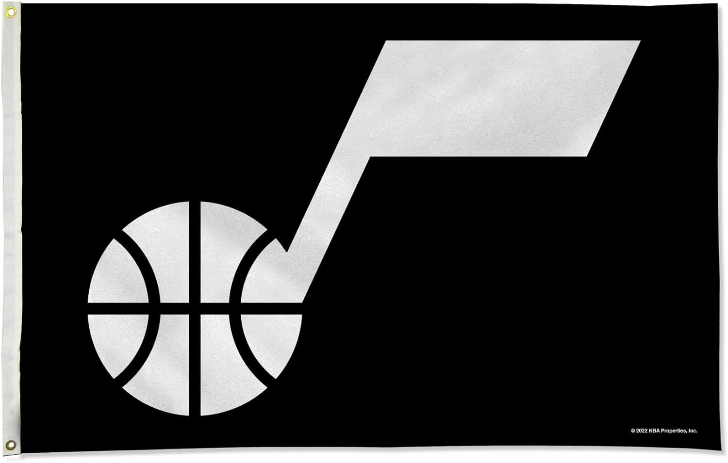 Utah Jazz 3x5 Feet Flag Banner, Logo Design, Metal Grommets, Single Sided, Indoor or Outdoor Use