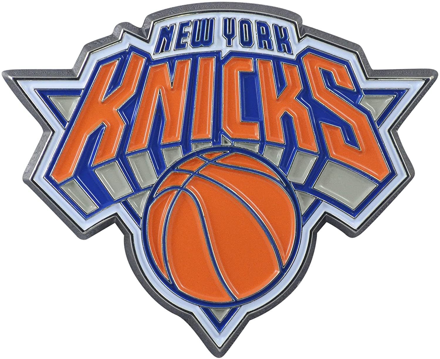 New York Knicks Solid Metal Color Auto Emblem
