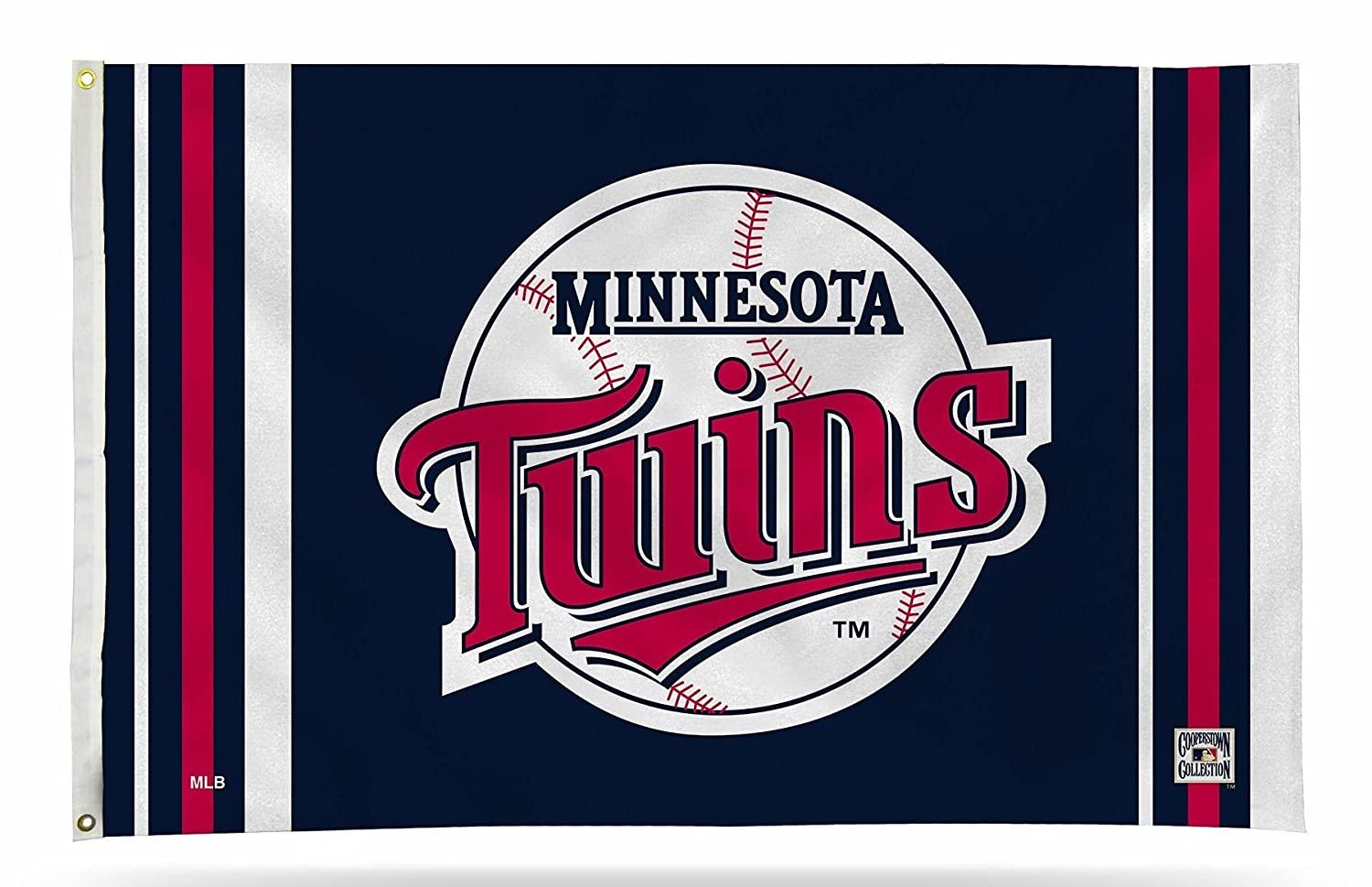 Minnesota Twins Premium 3x5 Feet Flag Banner, Retro Logo, Metal Grommets, Outdoor Indoor, Single Sided