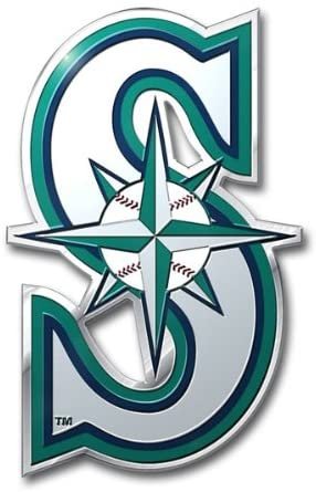 Seattle Mariners Embossed Color Auto Emblem Aluminum Metal Raised Decal Sticker Full Adhesive Backing