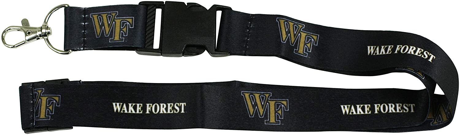Wake Forest University Demon Deacons Lanyard Keychain Double Sided Breakaway Safety Design Adult 18 Inch