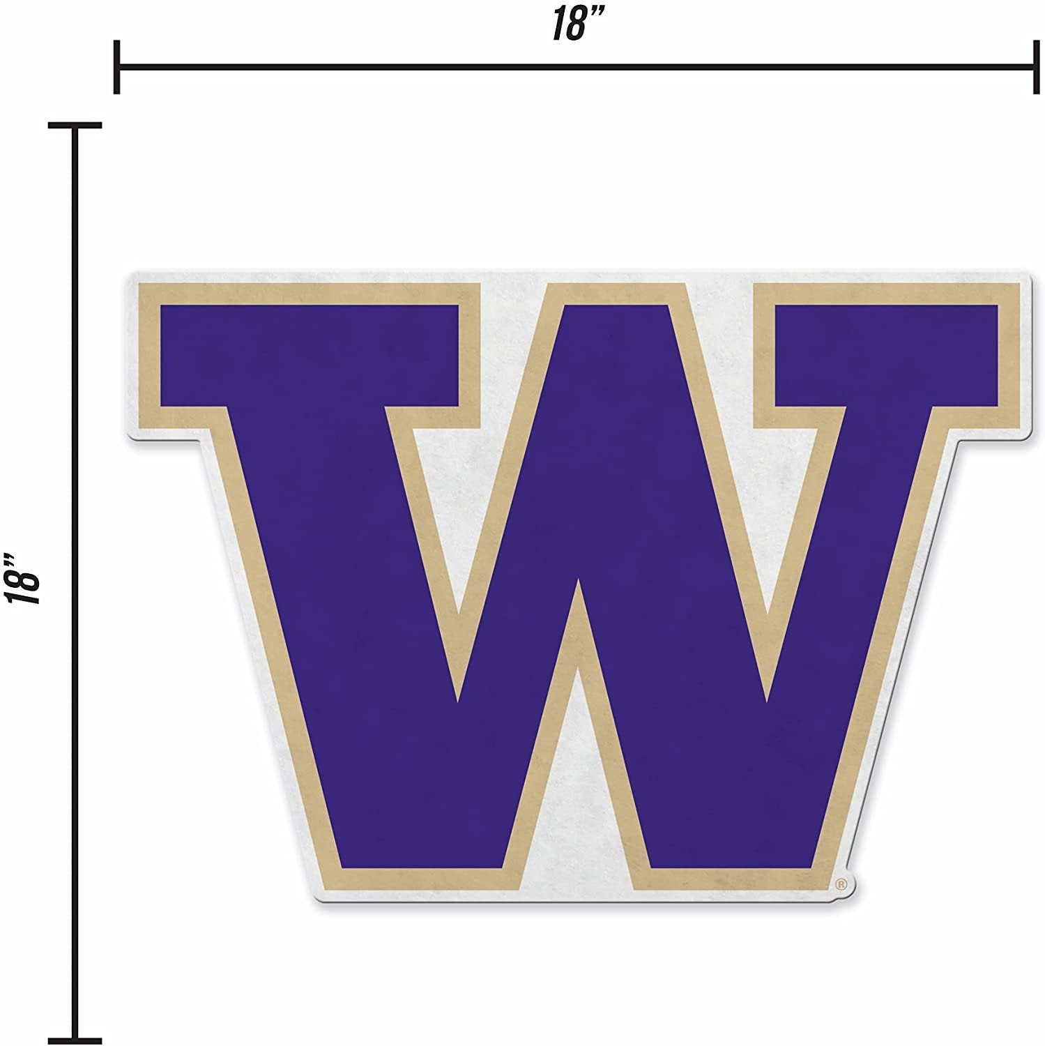 Rico Industries NCAA Washington Huskies Primary Logo Shape Cut Pennant