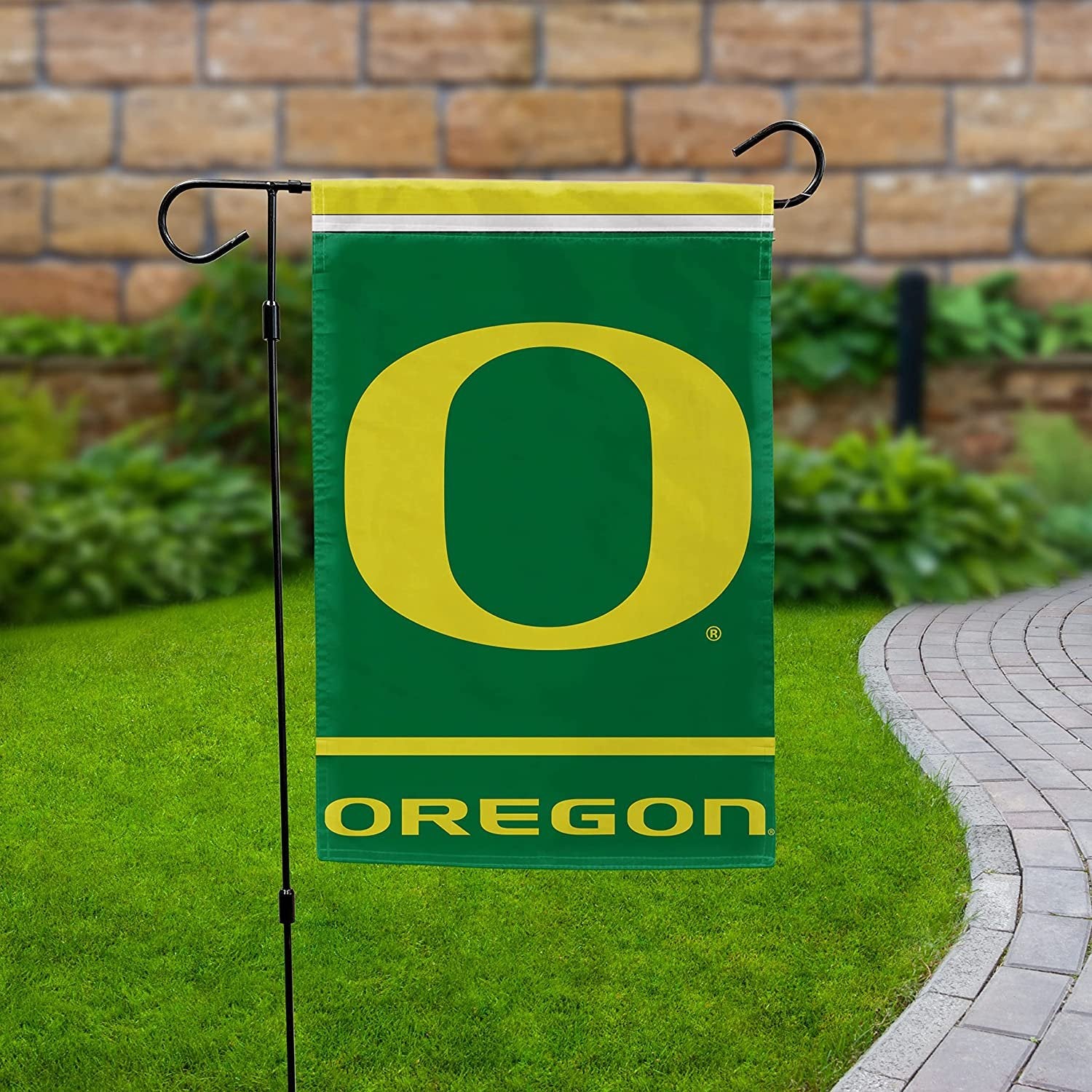 University of Oregon Ducks Double Sided Garden Flag Banner 12x18 Inch Solid Design