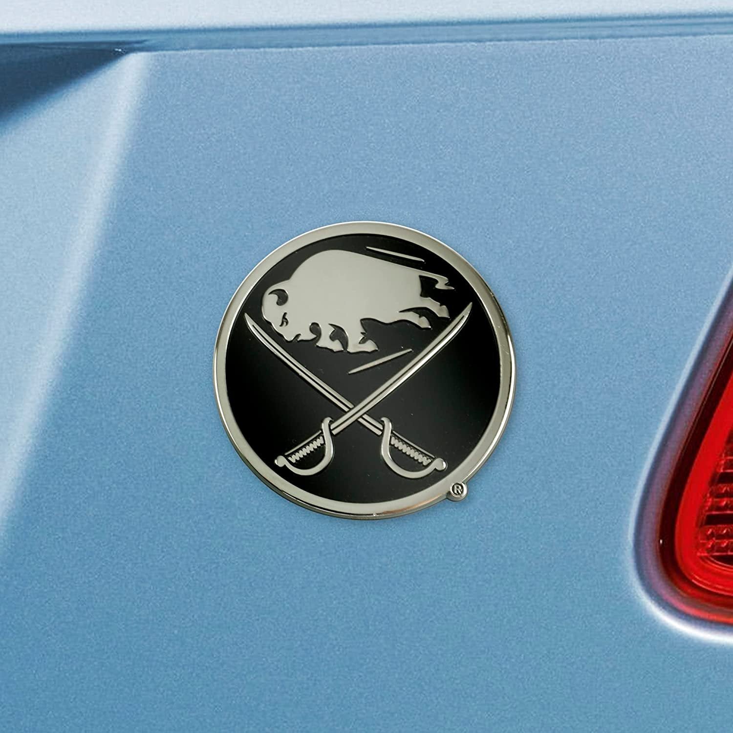 Buffalo Sabres Solid Metal Chrome Auto Emblem Raised Decal