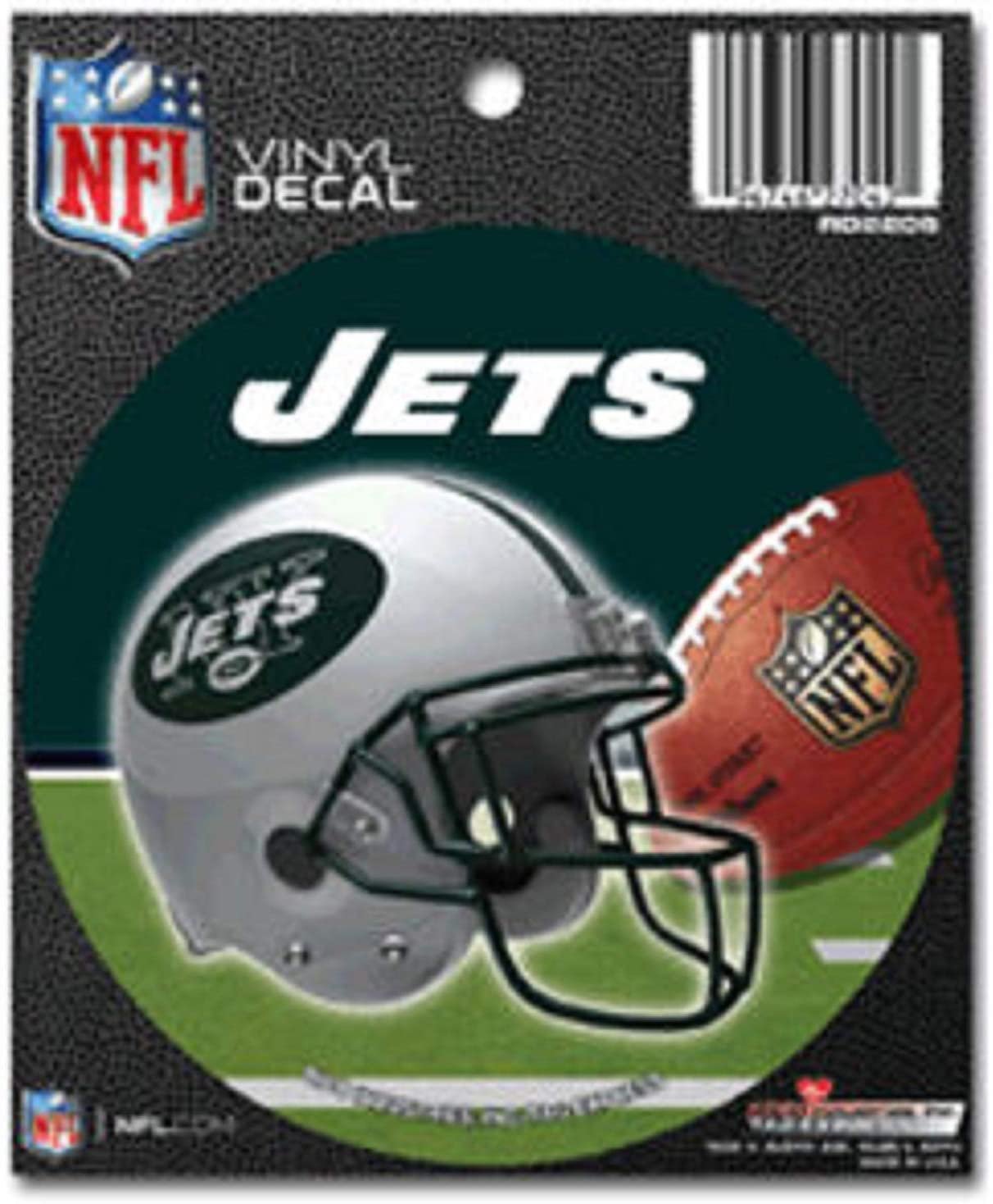 New York Jets Decal Sticker 4" Round Vinyl Auto Home Window Glass Bumper Emblem Football