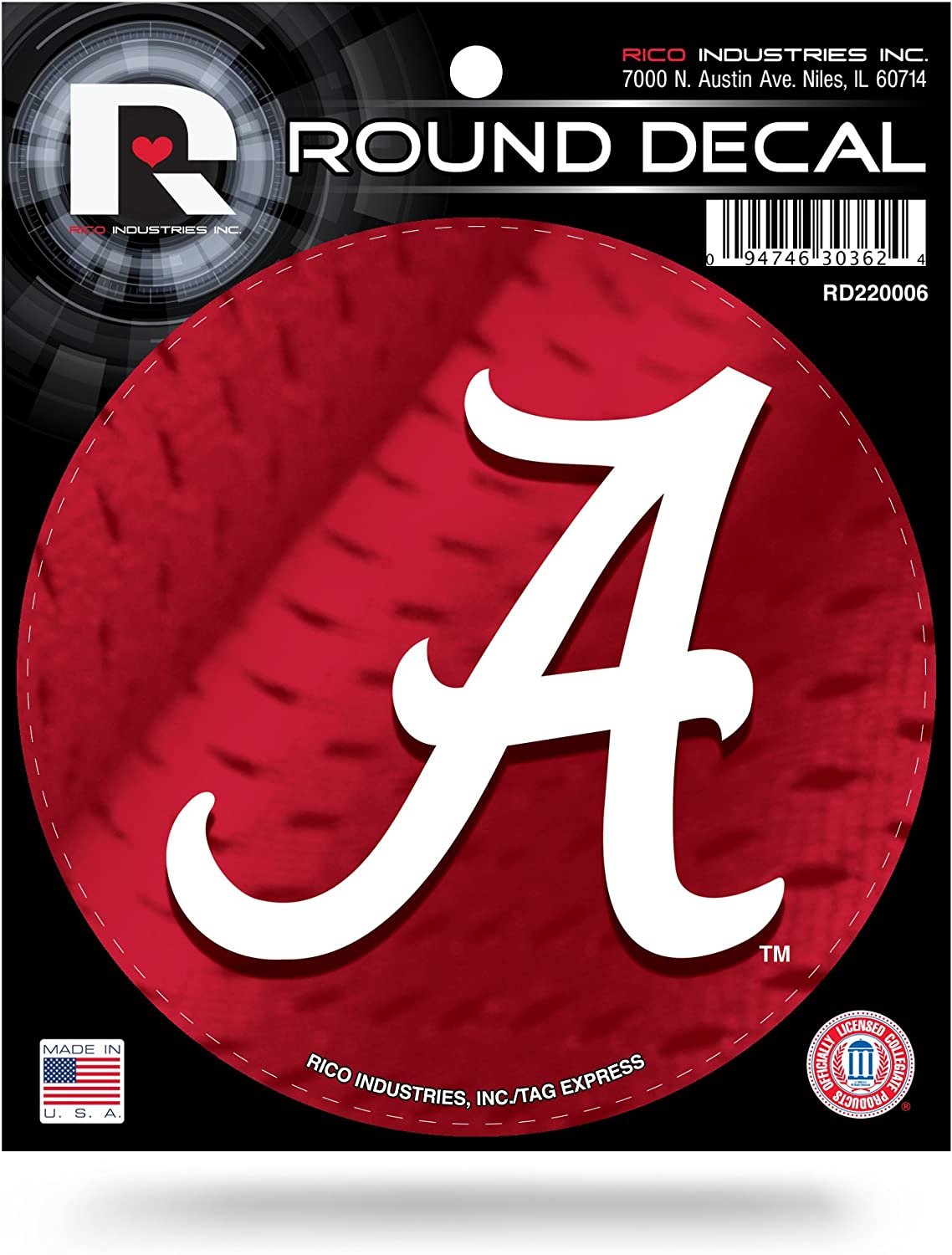 University of Alabama Crimson Tide 4 Inch Sticker Decal Round
