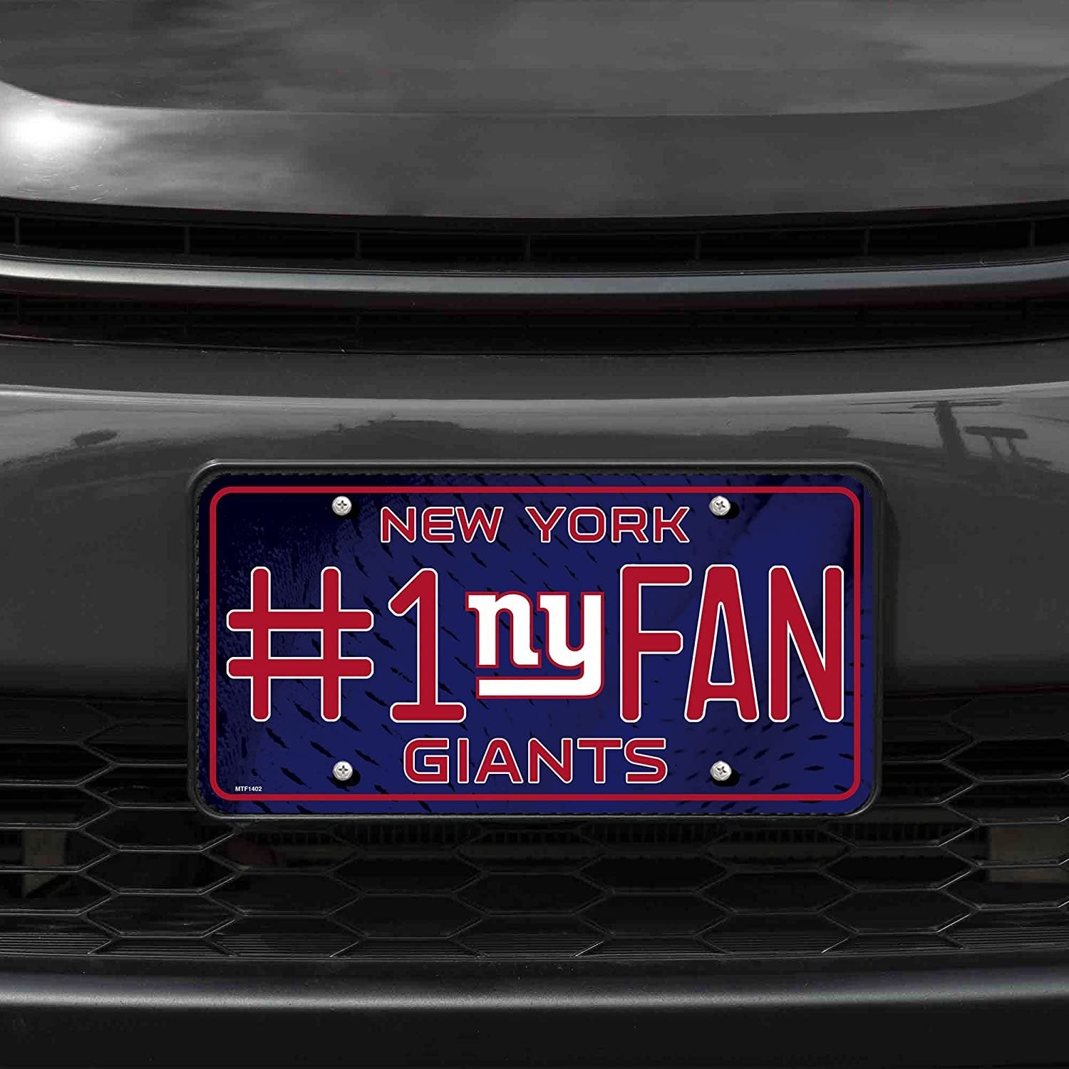 New York Giants #1 Fan Metal License Plate Tag Aluminum Novelty 12x6 Inch