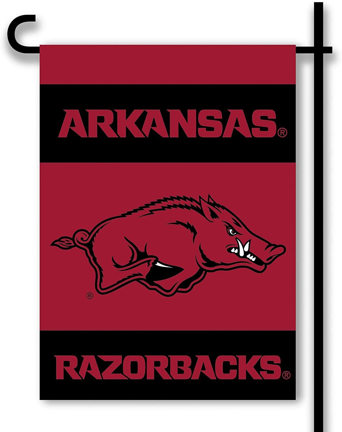 University of Arkansas Razorbacks Premium Garden Flag Banner, Double Sided, 13x18 Inch