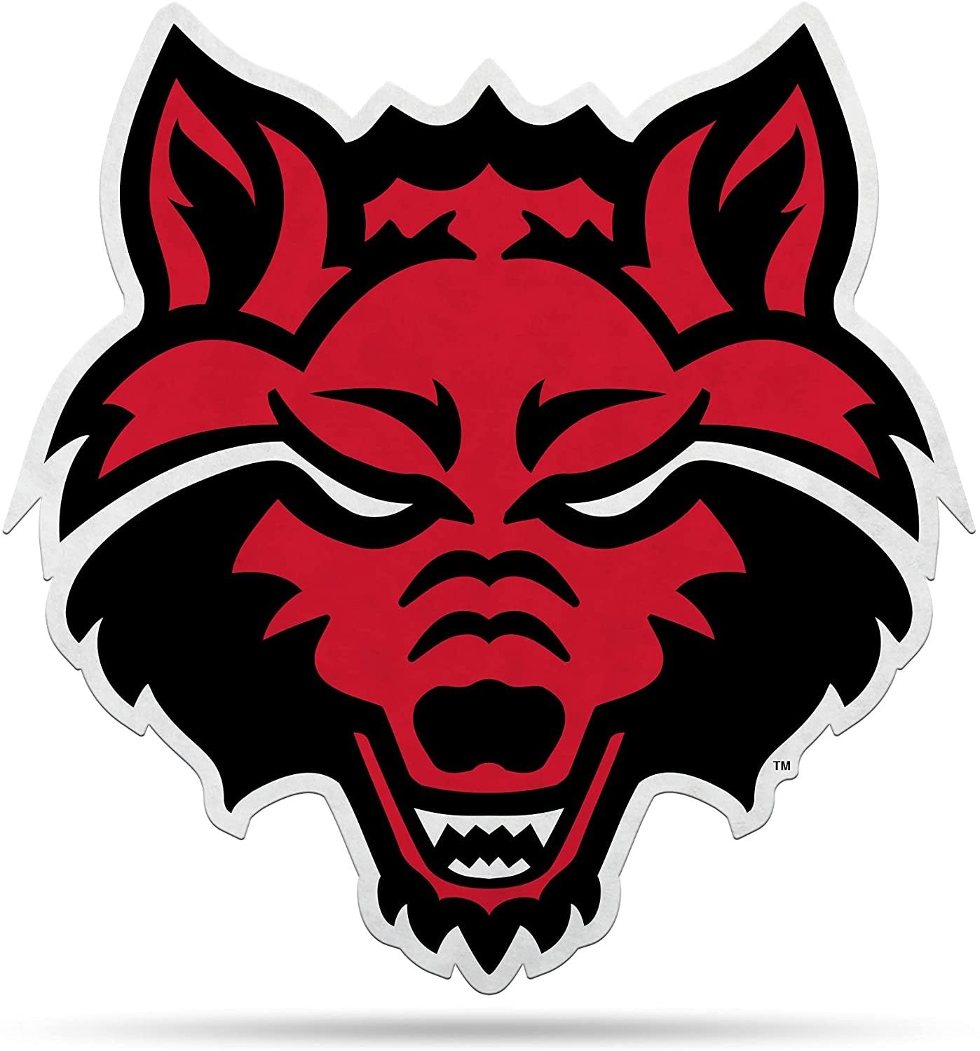 Arkansas State University Red Wolves Soft Felt Pennant, Mascot Design, Shape Cut, 18 Inch, Easy To Hang