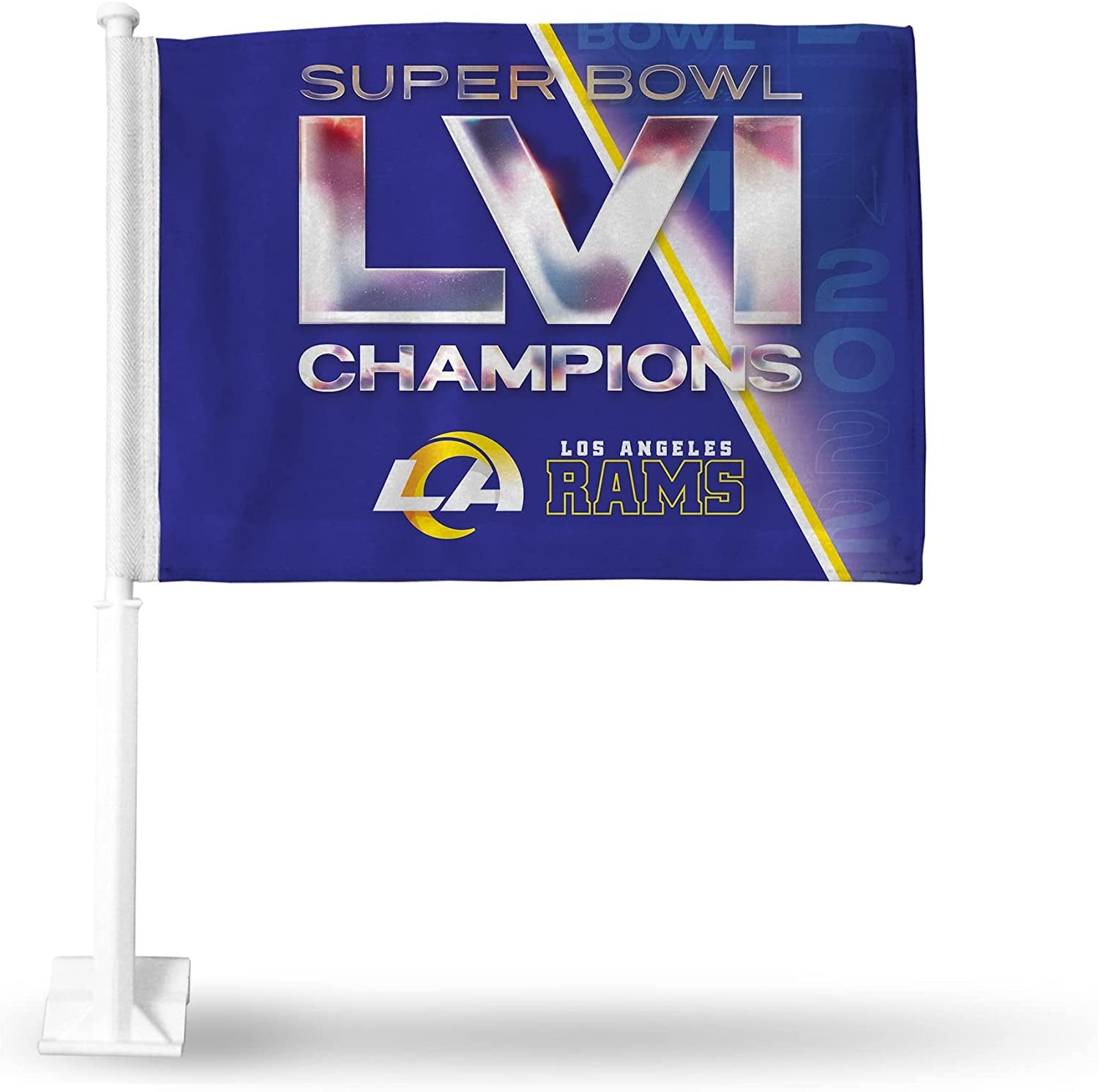 Los Angeles Rams 2022 Super Bowl LVI Champions Car Truck Flag with Pole