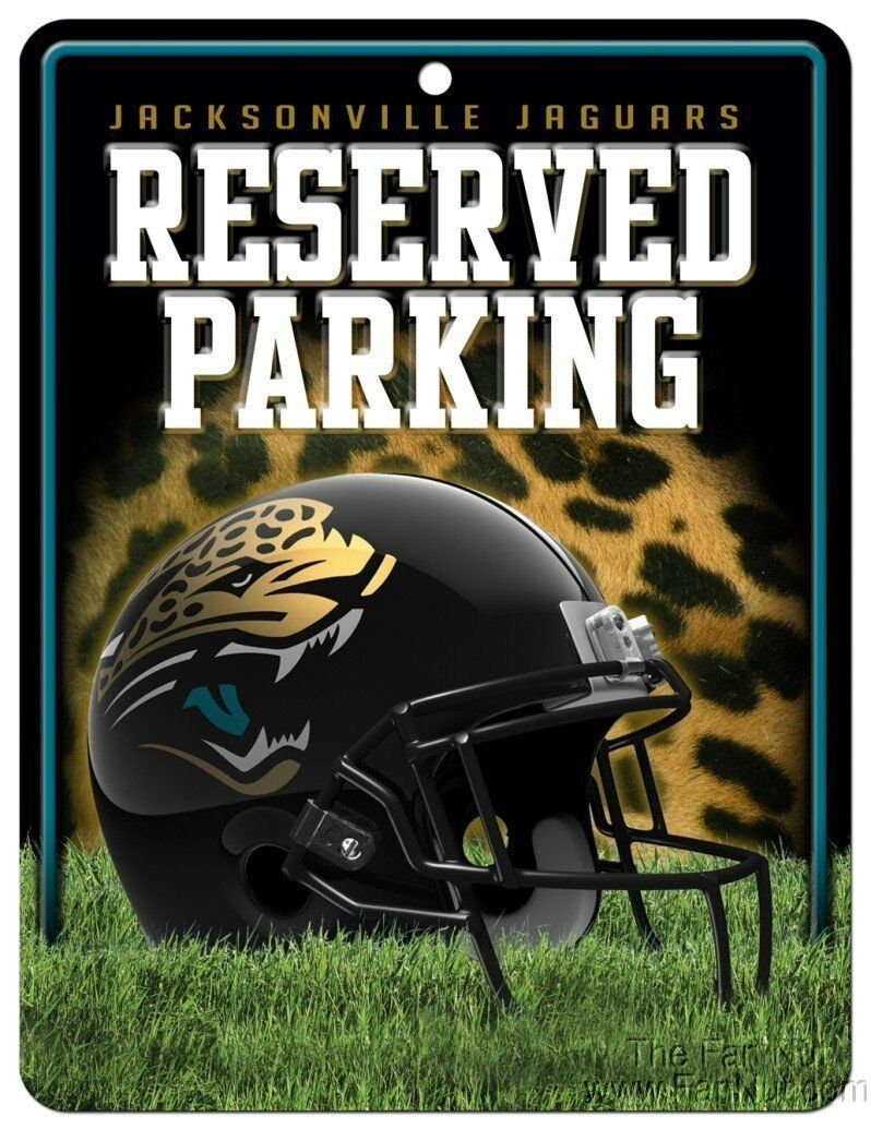 Jacksonville Jaguars METAL Embossed Glossy Wall Parking Sign NFL Football