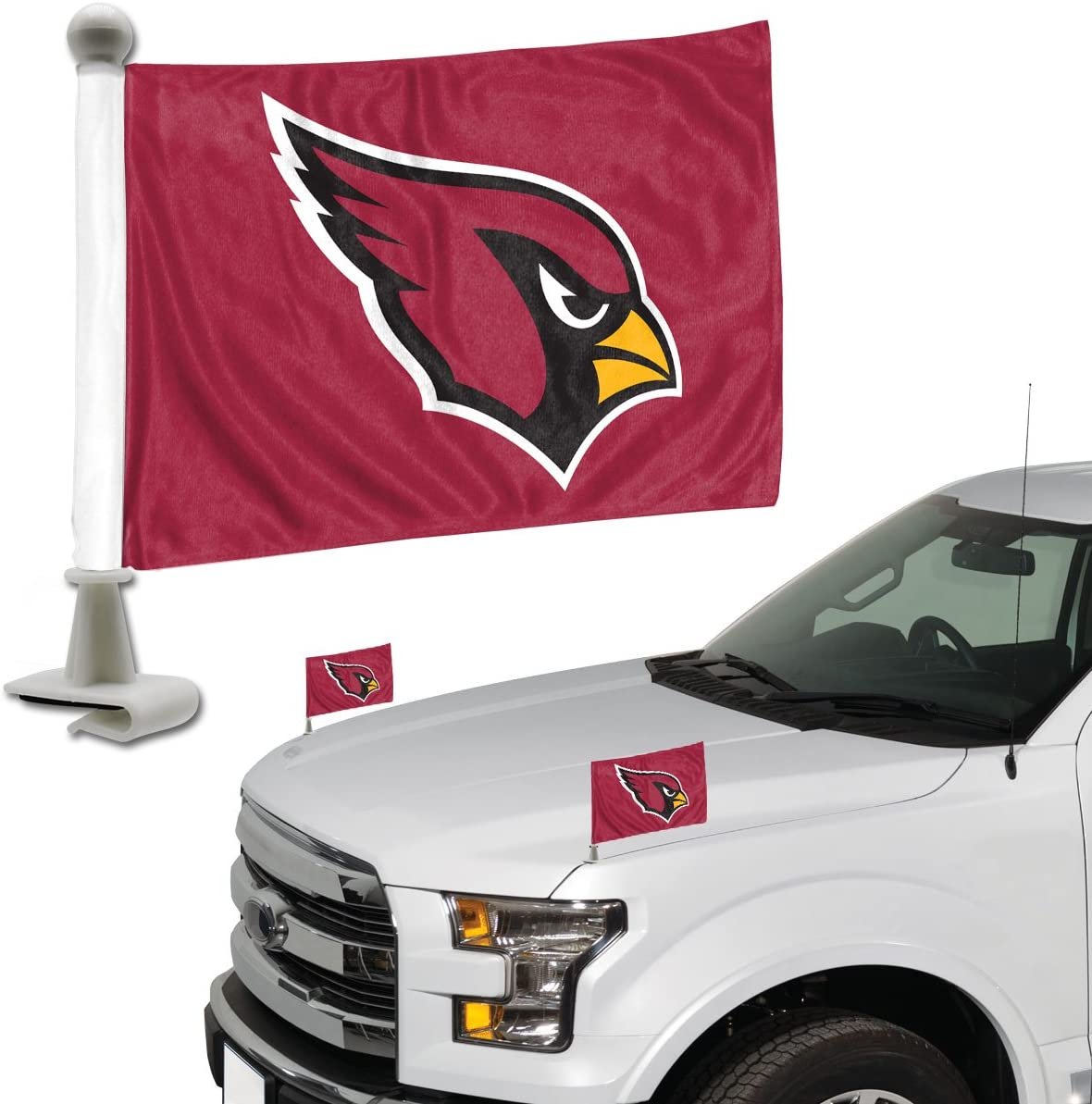 FANMATS ProMark NFL Arizona Cardinals Flag Set 2-Piece Ambassador Style, Team Color, One Size