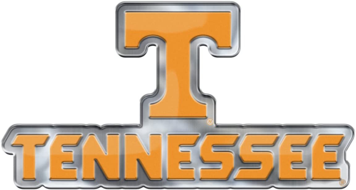 University of Tennessee Volunteers Aluminum Metal Auto Emblem Raised Adhesive Backing