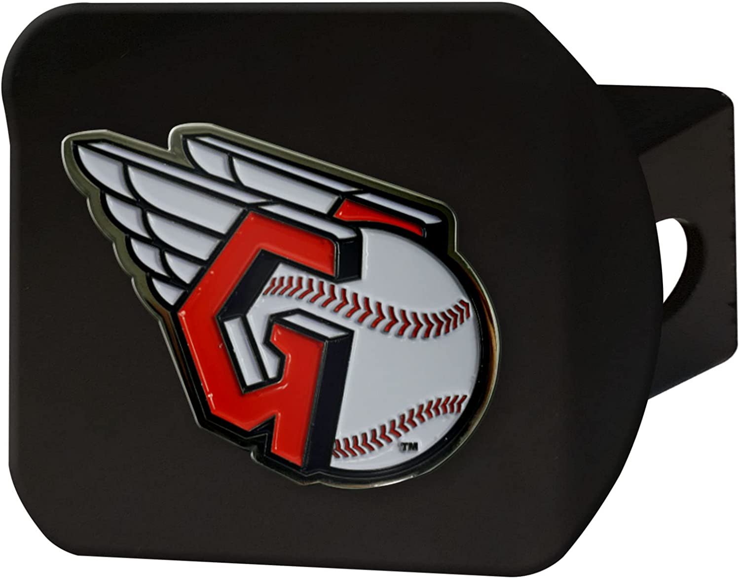Cleveland Guardians Hitch Cover Black Solid Metal with Raised Color Metal Emblem 2" Square Type III