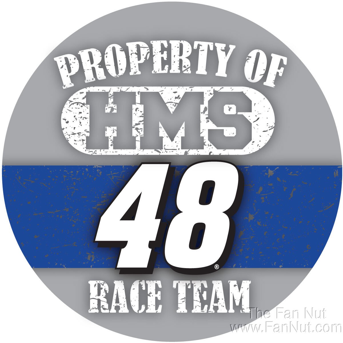 Jimmie Johnson #48 Property of XXL DECAL 4" Round Vinyl Auto Home Nascar Racing