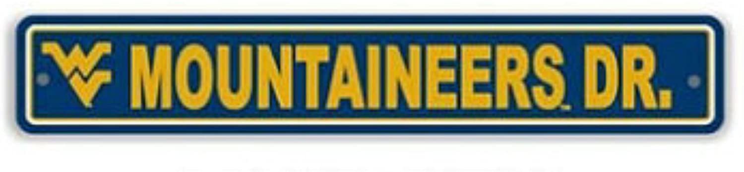 West Virginia Mountaineers PV Drive 4" x 24" Plastic Wall Street Sign University of