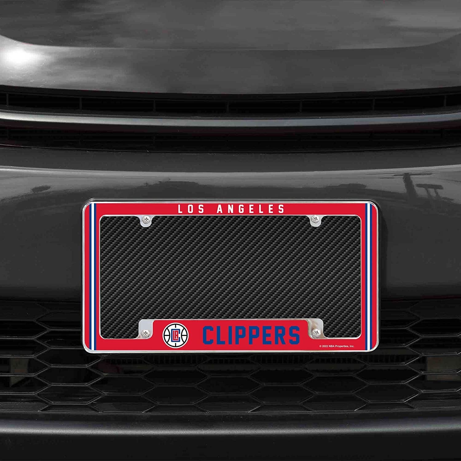 Los Angeles Clippers Metal License Plate Frame Chrome Tag Cover Alternate Design 6x12 Inch