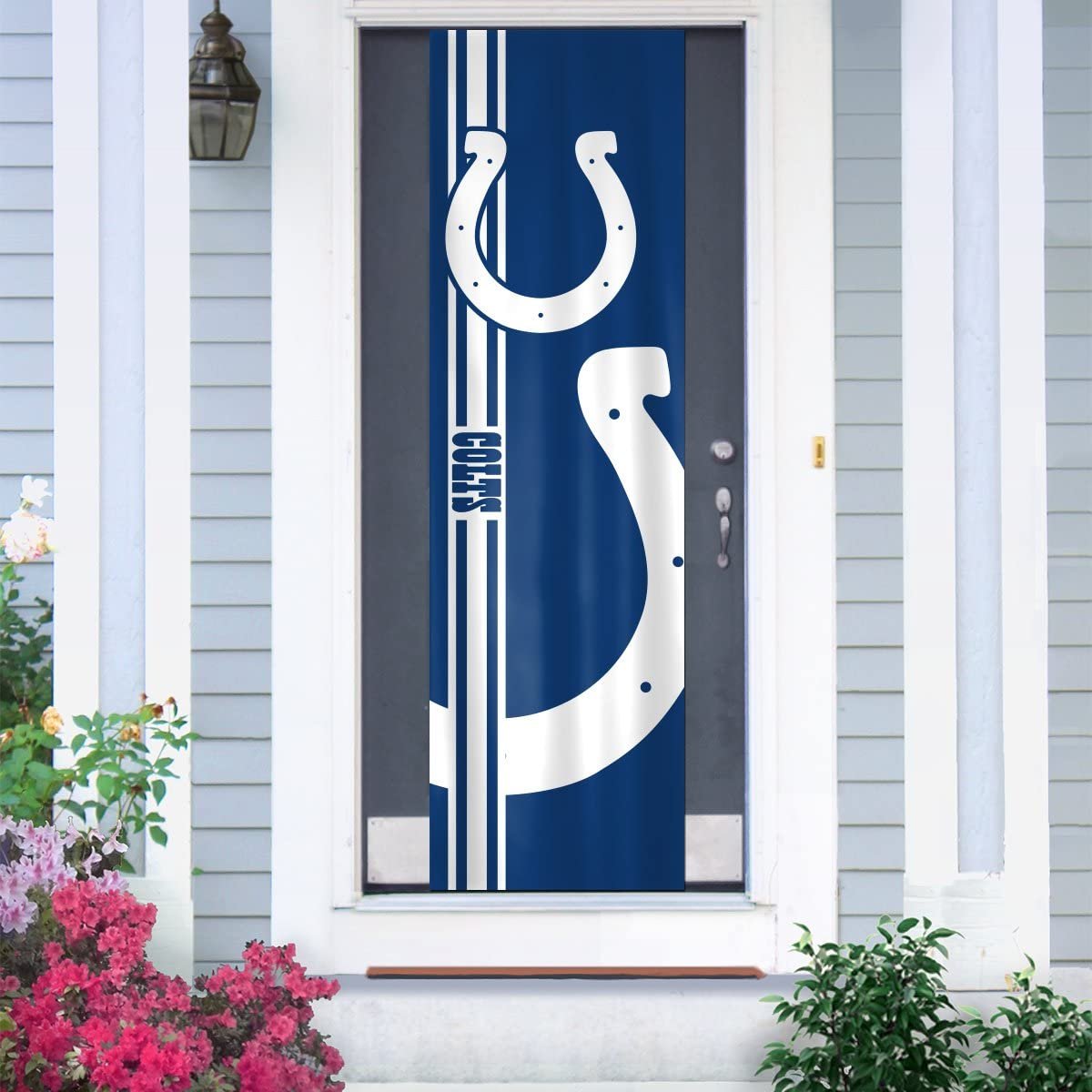 Indianapolis Colts Door Banner Flag, 84 x 24 Inch, Elastic Straps on Back, House or Office