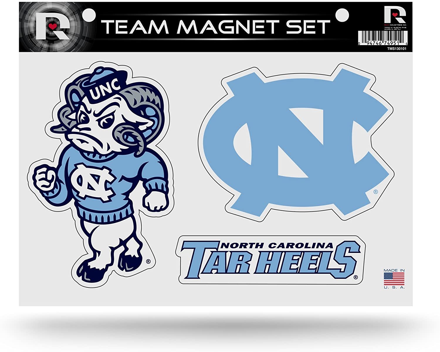 North Carolina Tar Heels University of Multi Magnet Sheet Shape Cut 8x11 Inch