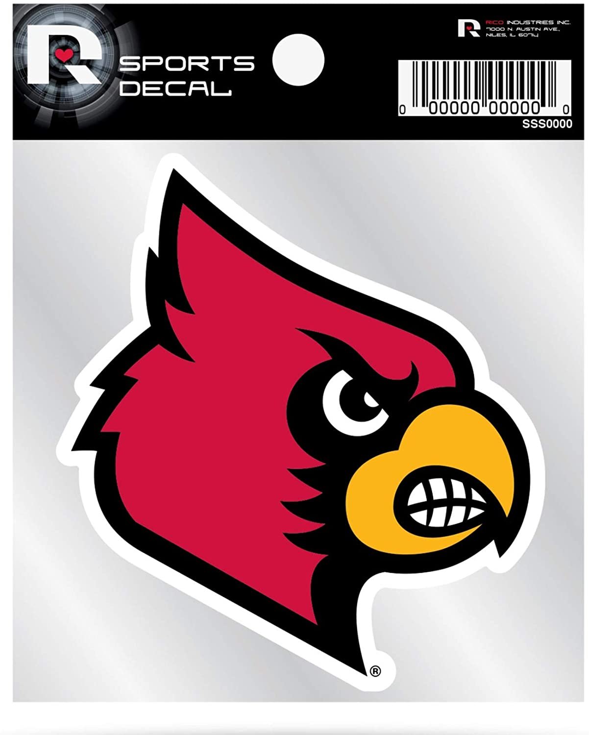 Louisville Cardinals Premium 4x4 Decal with Clear Backing Flat Vinyl Home Auto Sticker University of