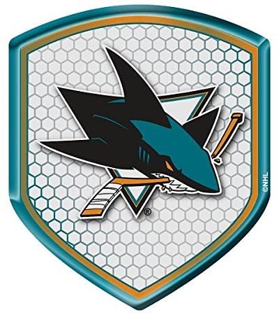 San Jose Sharks High Intensity Reflector Shield Shape 2.5x3.5 Inch