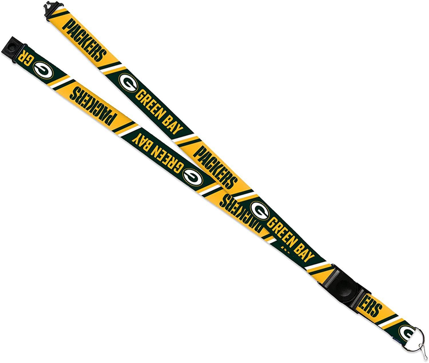 Green Bay Packers Lanyard Keychain Double Sided Breakaway Safety Design Adult 18 Inch