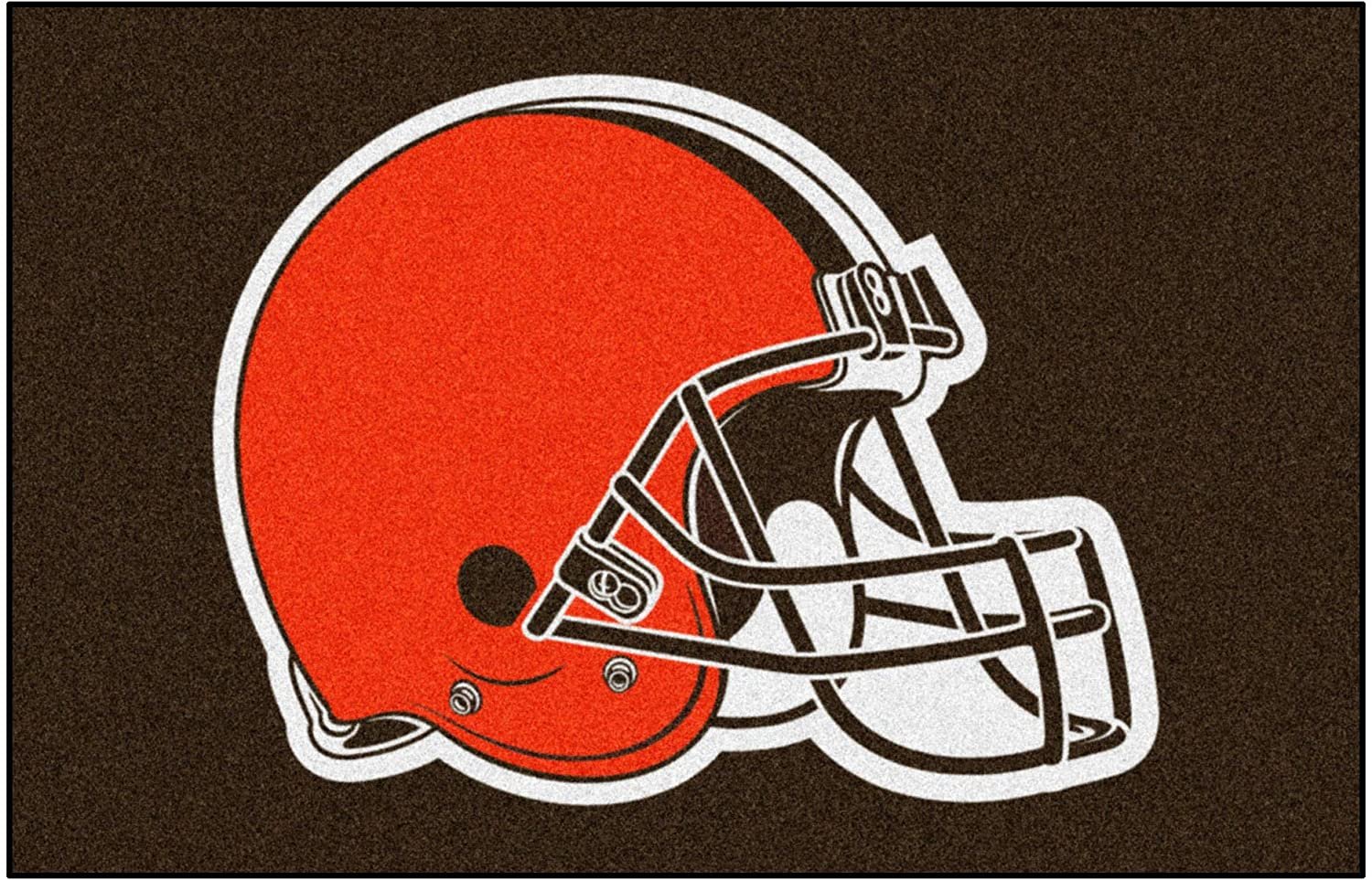 Cleveland Browns Floor Mat Area Rug, 20x30 Inch, Nylon, Anti-Skid Backing