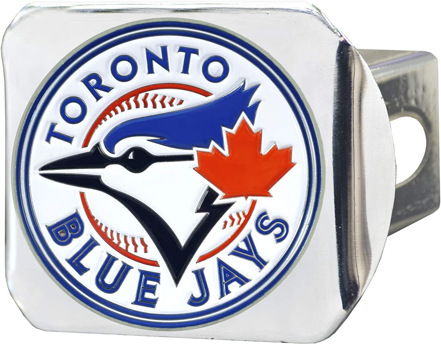 Toronto Blue Jays Hitch Cover Solid Metal with Raised Color Metal Emblem 2" Square Type III