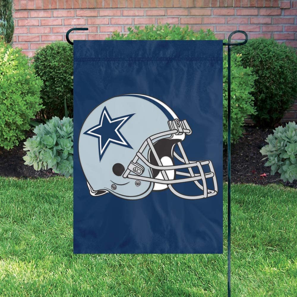 Dallas Cowboys Premium Garden Flag Banner Applique Embroidered Silver with Star 12.5x18 Inch