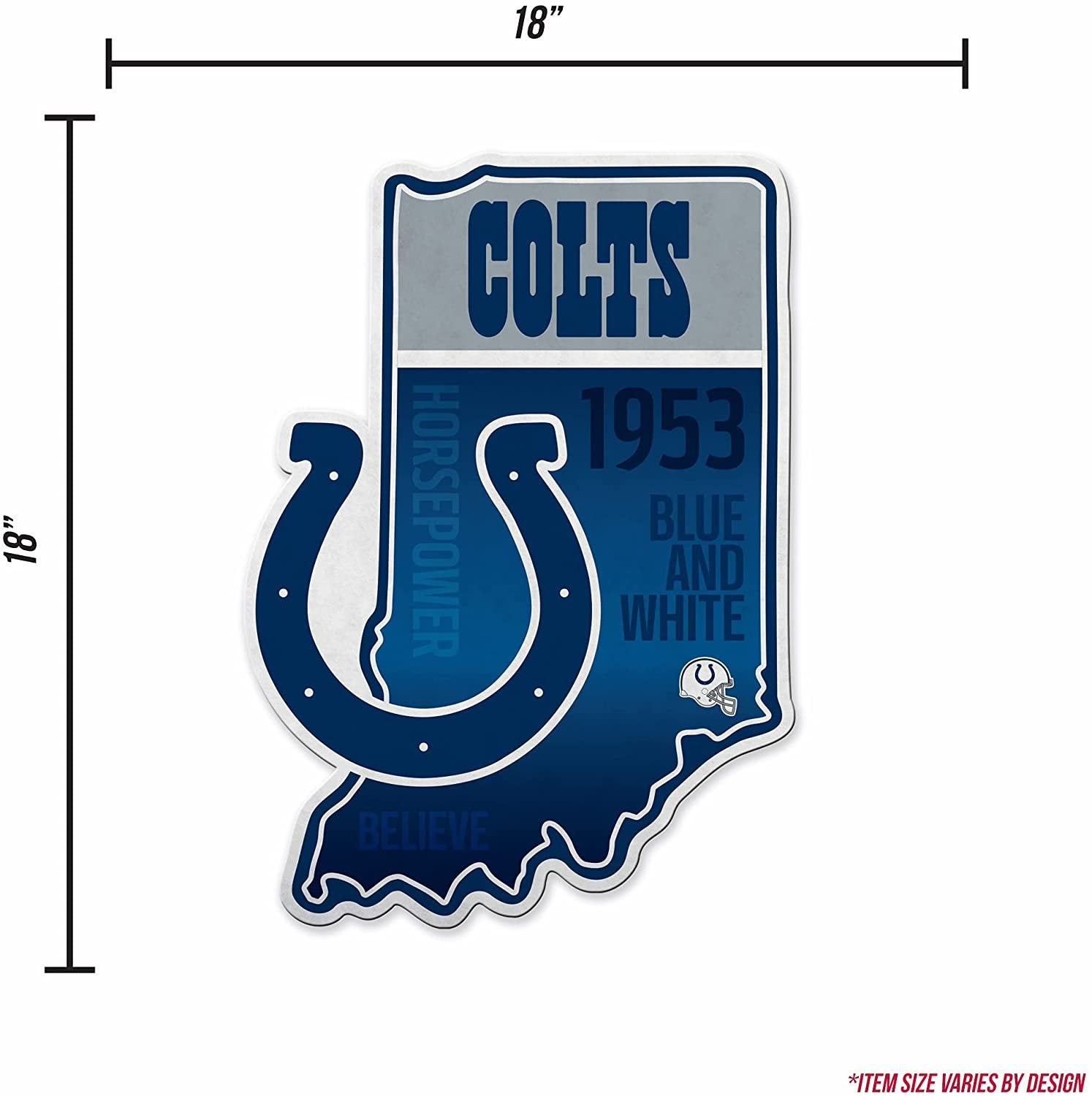 Indianapolis Colts Pennant State Shape 18 Inch Soft Felt