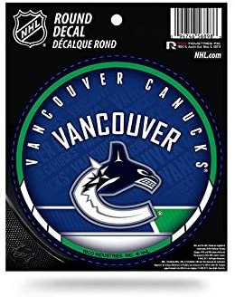 Vancouver Canucks 4 Inch Round Vinyl Decal Sticker, Full Adhesive Backing