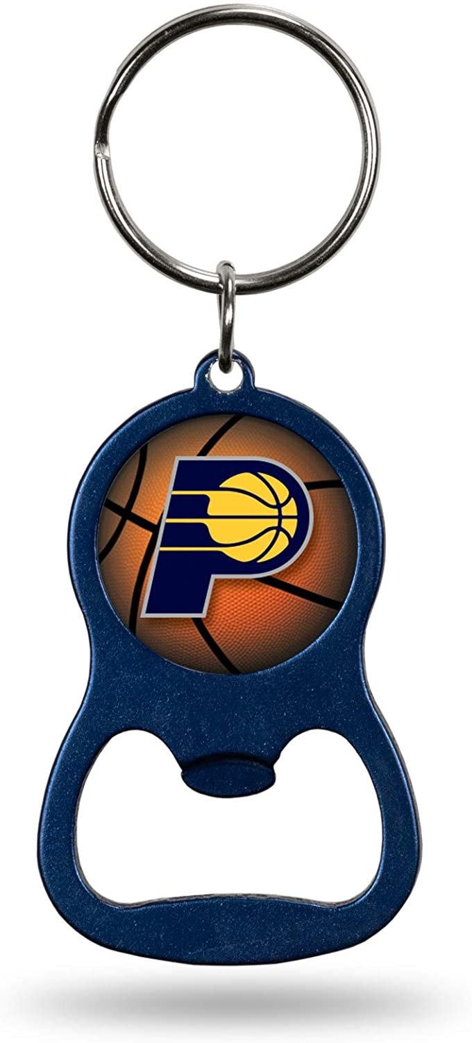Indiana Pacers Premium Solid Metal Bottle Opener Keychain, Key Ring, Team Color