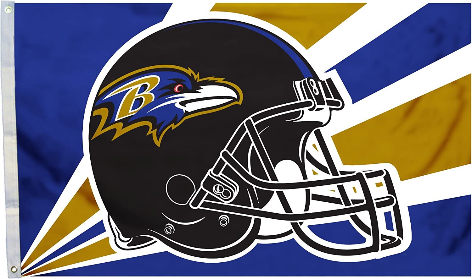 Baltimore Ravens 3' x 5' Flag Banner with Metal Grommets Outdoor Helmet Design