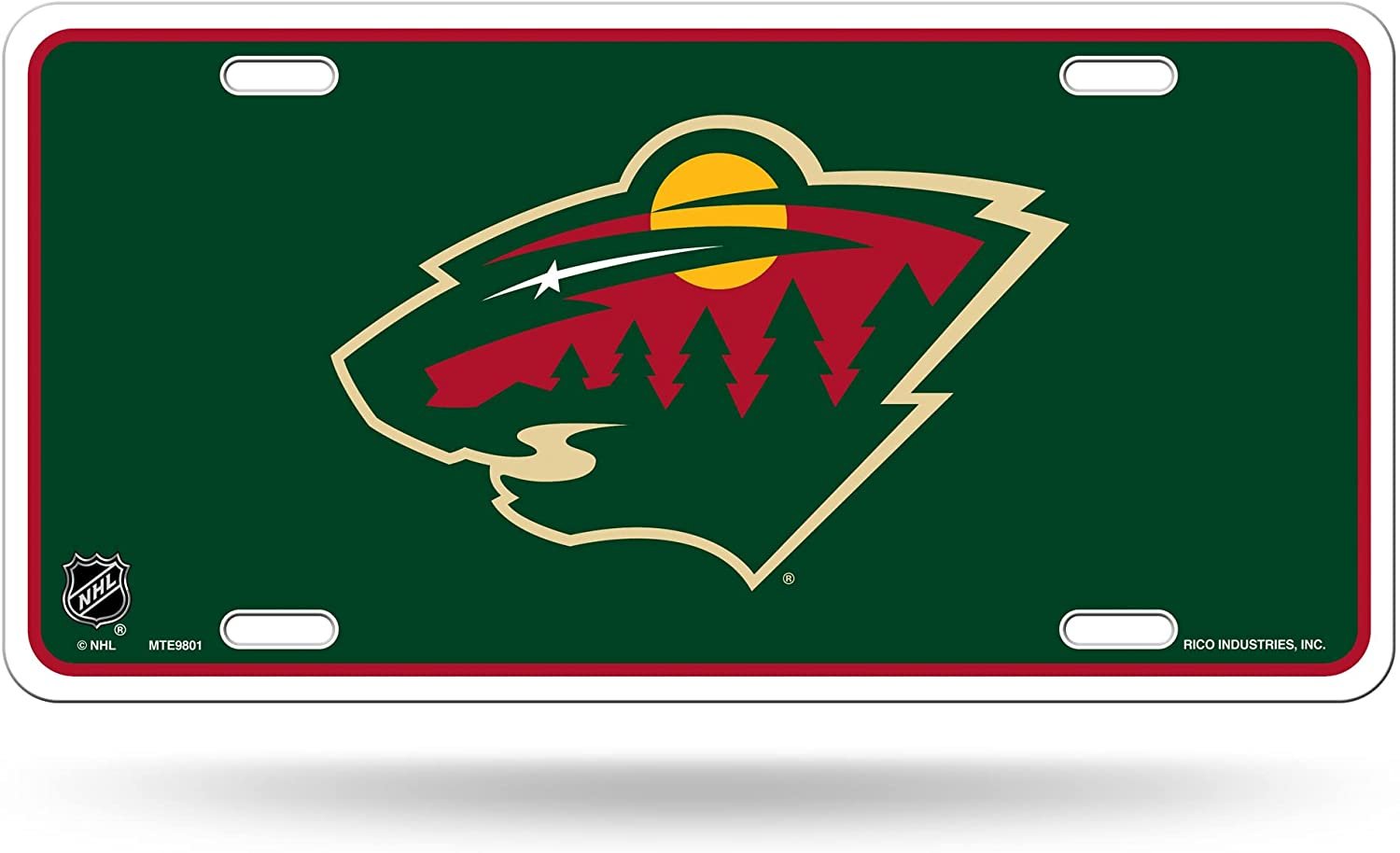 Minnesota Wild Metal Auto Tag License Plate, Logo Design, 6x12 Inch