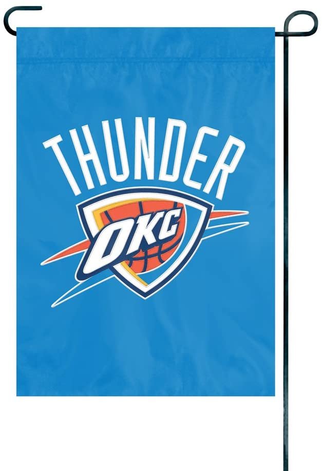 Oklahoma City Thunder Garden Flag Banner Embroidered 12.5x18 Inch