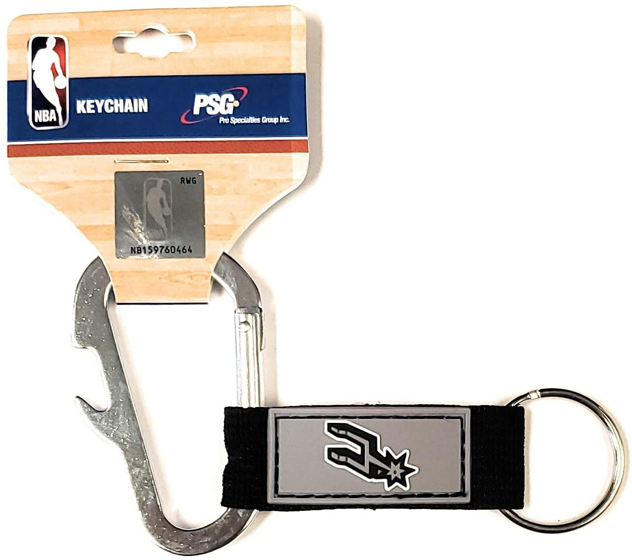 San Antonio Spurs Premium Carabiner Clip Keychain Bottle Opener Combo