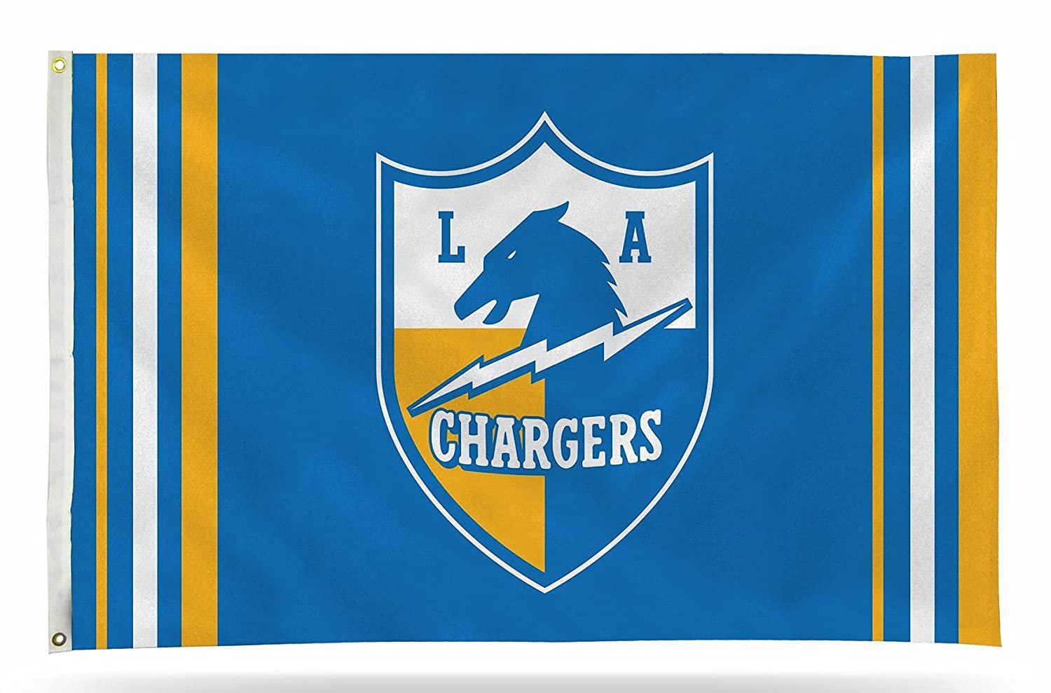 Los Angeles Chargers Flag Banner, 3x5 Foot, Retro Logo, Metal Grommets, Outdoor or Indoor Use